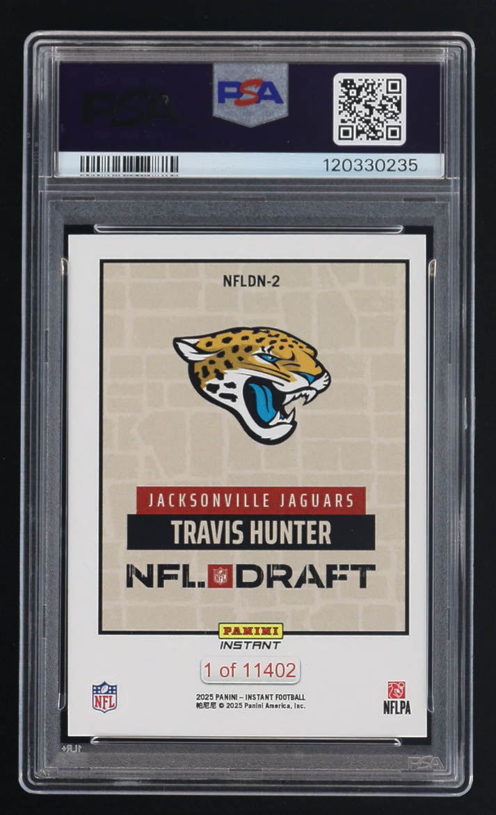Travis Hunter 2025 Panini Instant #NFLDN-2 | NFL Draft Night RC (PSA 10) at PristineAuction.com Travis Hunter 2025 Panini Instant #NFLDN-2 | NFL Draft Night RC (PSA 10) at PristineAuction.com