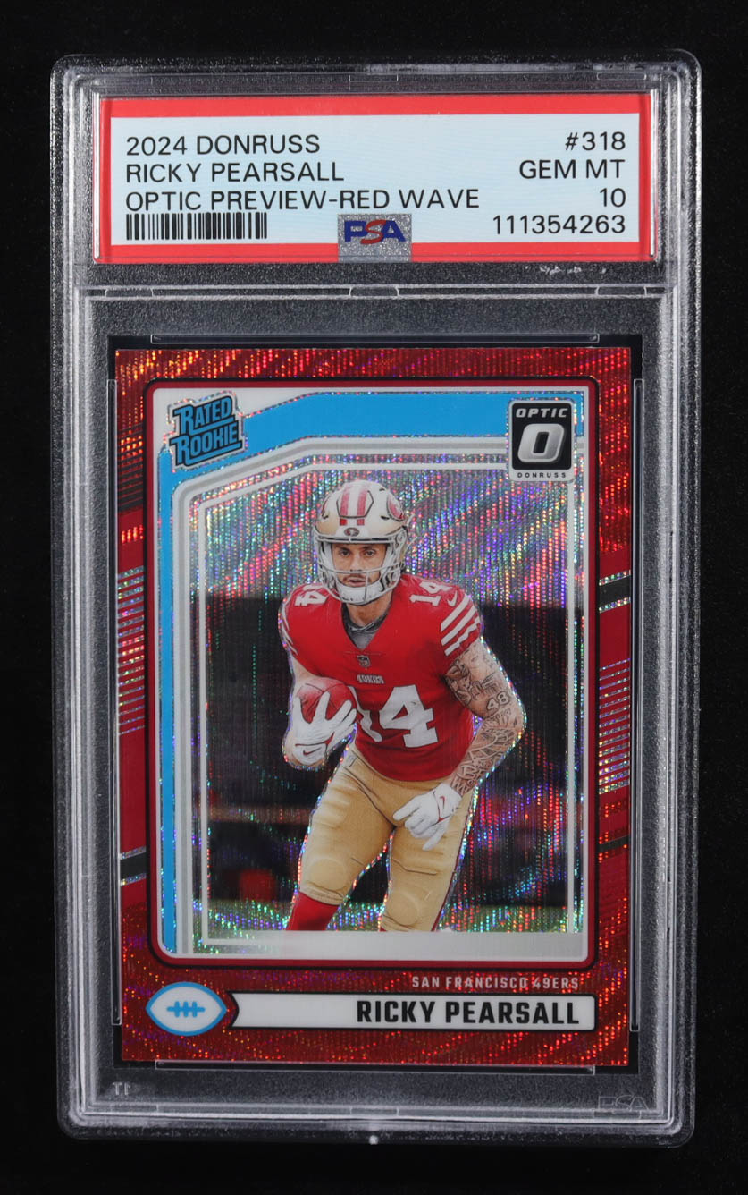 Ricky Pearsall 2024 Donruss Optic Rated Rookies Preview Red Wave #318 RC (PSA 10) at PristineAuction.com Ricky Pearsall 2024 Donruss Optic Rated Rookies Preview Red Wave #318 RC (PSA 10) at PristineAuction.com