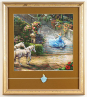 Thomas Kinkade Walt Disney's "Cinderella" Custom Framed Print Display with Cinderella Pin at PristineAuction.com