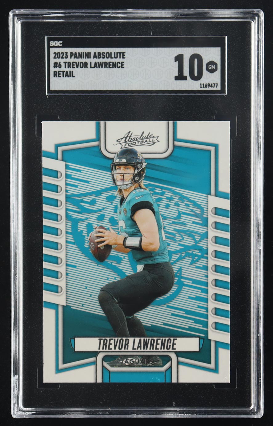 Trevor Lawrence 2023 Panini Absolute Retail #6 (SGC 10) at PristineAuction.com Trevor Lawrence 2023 Panini Absolute Retail #6 (SGC 10) at PristineAuction.com