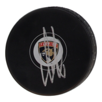 Aleksander Barkov Signed Panthers Logo Hockey Puck (Beckett) at PristineAuction.com