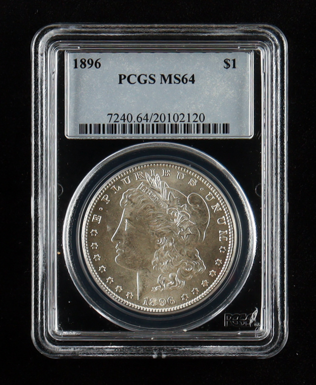 1896 Morgan Silver Dollar (PCGS MS64) at PristineAuction.com 1896 Morgan Silver Dollar (PCGS MS64) at PristineAuction.com
