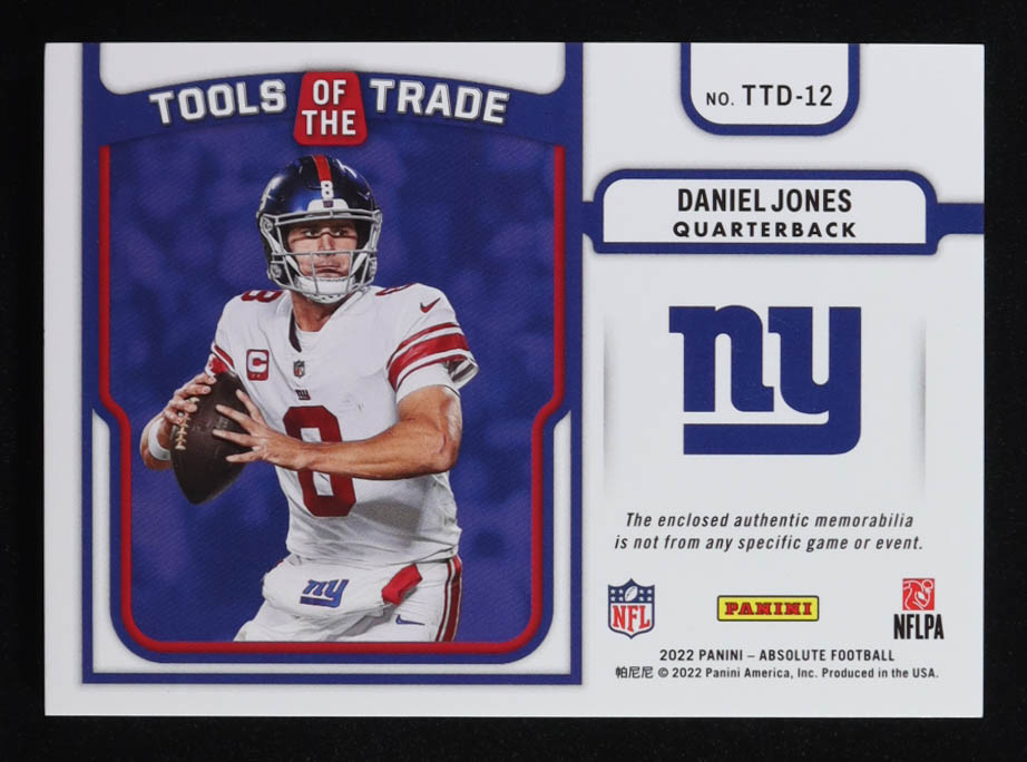 Daniel Jones 2022 Absolute Tools of the Trade Dual Materials #12 #177/199 at PristineAuction.com Daniel Jones 2022 Absolute Tools of the Trade Dual Materials #12 #177/199 at PristineAuction.com