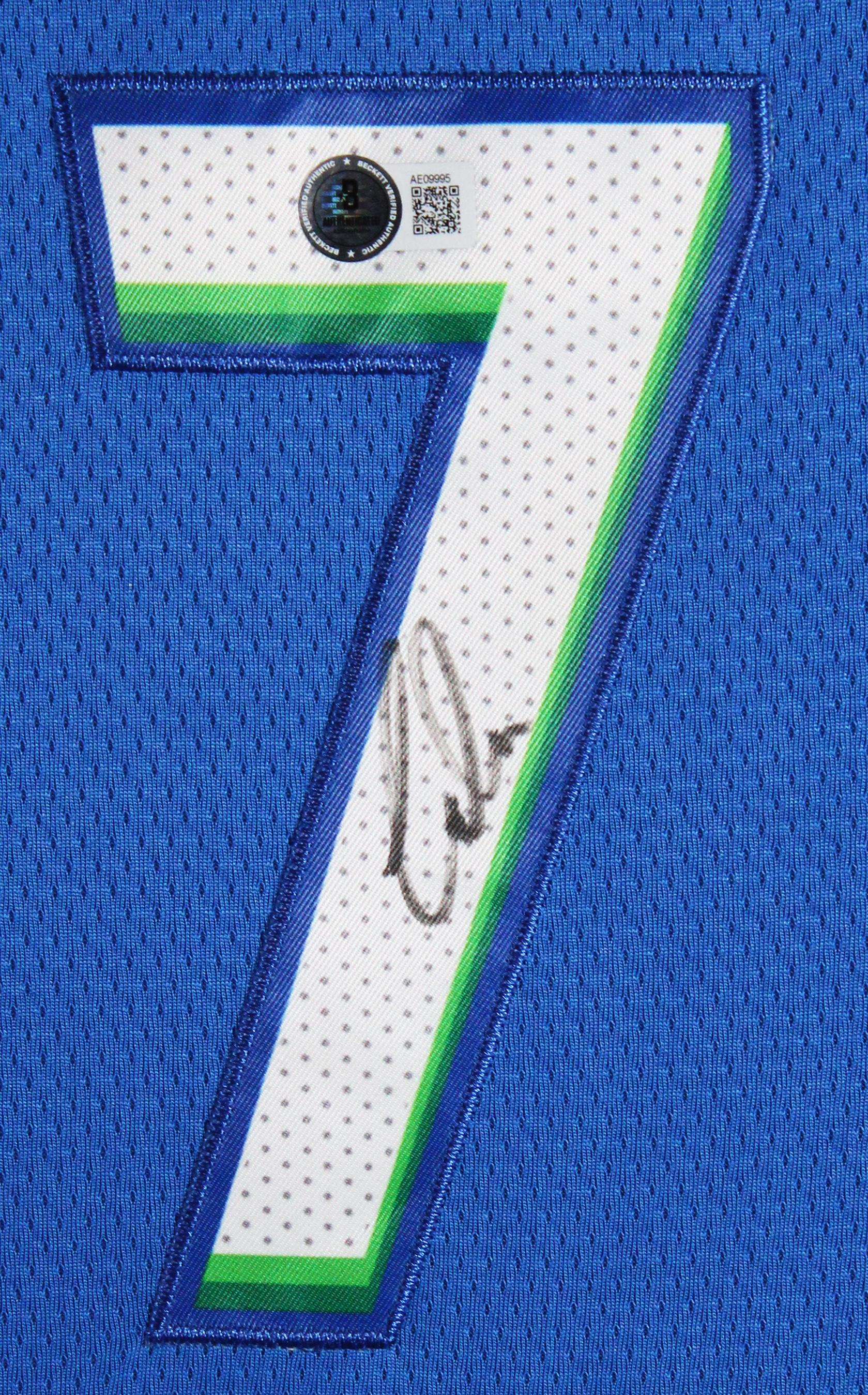 Luka Doncic Signed Mavericks Custom Framed Nike Authentic Jersey (Beckett) at PristineAuction.com Luka Doncic Signed Mavericks Custom Framed Nike Authentic Jersey (Beckett) at PristineAuction.com