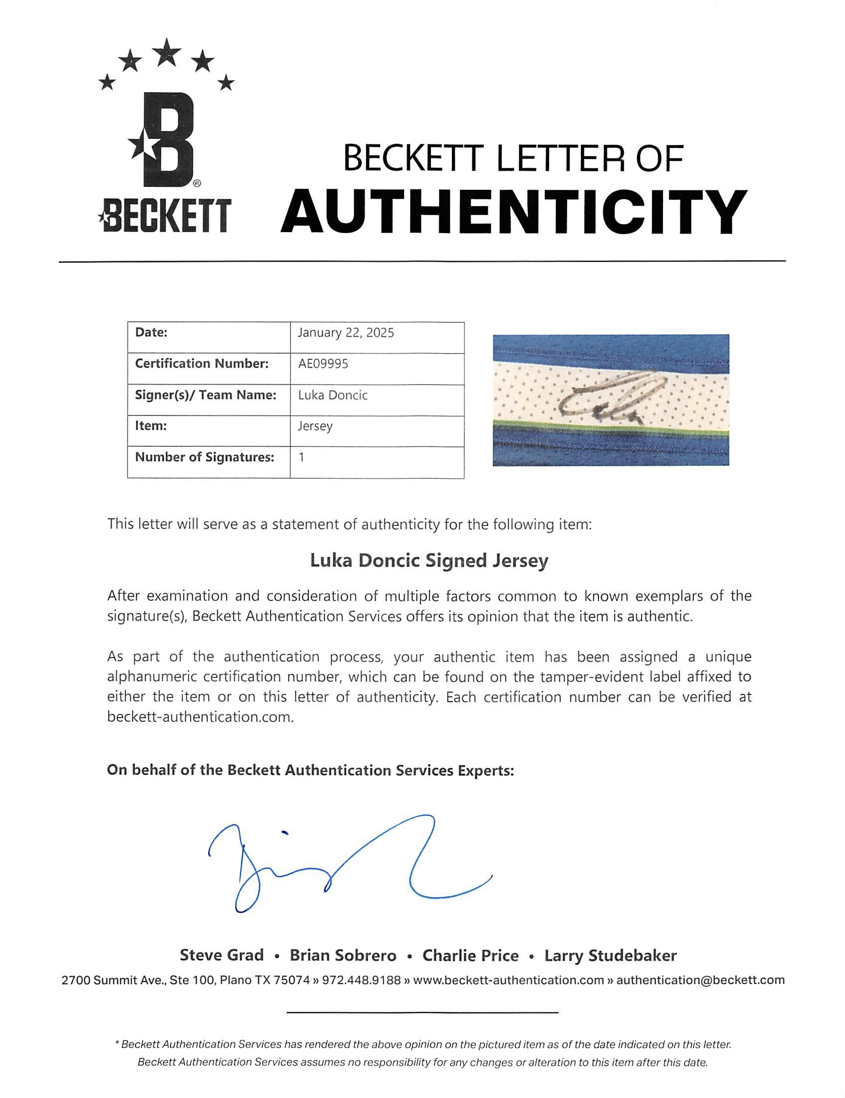 Luka Doncic Signed Mavericks Custom Framed Nike Authentic Jersey (Beckett) at PristineAuction.com Luka Doncic Signed Mavericks Custom Framed Nike Authentic Jersey (Beckett) at PristineAuction.com