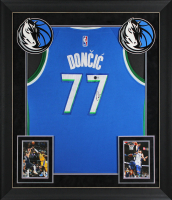 Luka Doncic Signed Mavericks Custom Framed Nike Authentic Jersey (Beckett) at PristineAuction.com