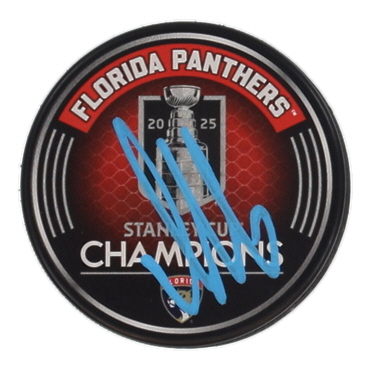 Aleksander Barkov Signed Panthers 2025 Stanley Cup Champions Logo Hockey Puck (Beckett) at PristineAuction.com Aleksander Barkov Signed Panthers 2025 Stanley Cup Champions Logo Hockey Puck (Beckett) at PristineAuction.com