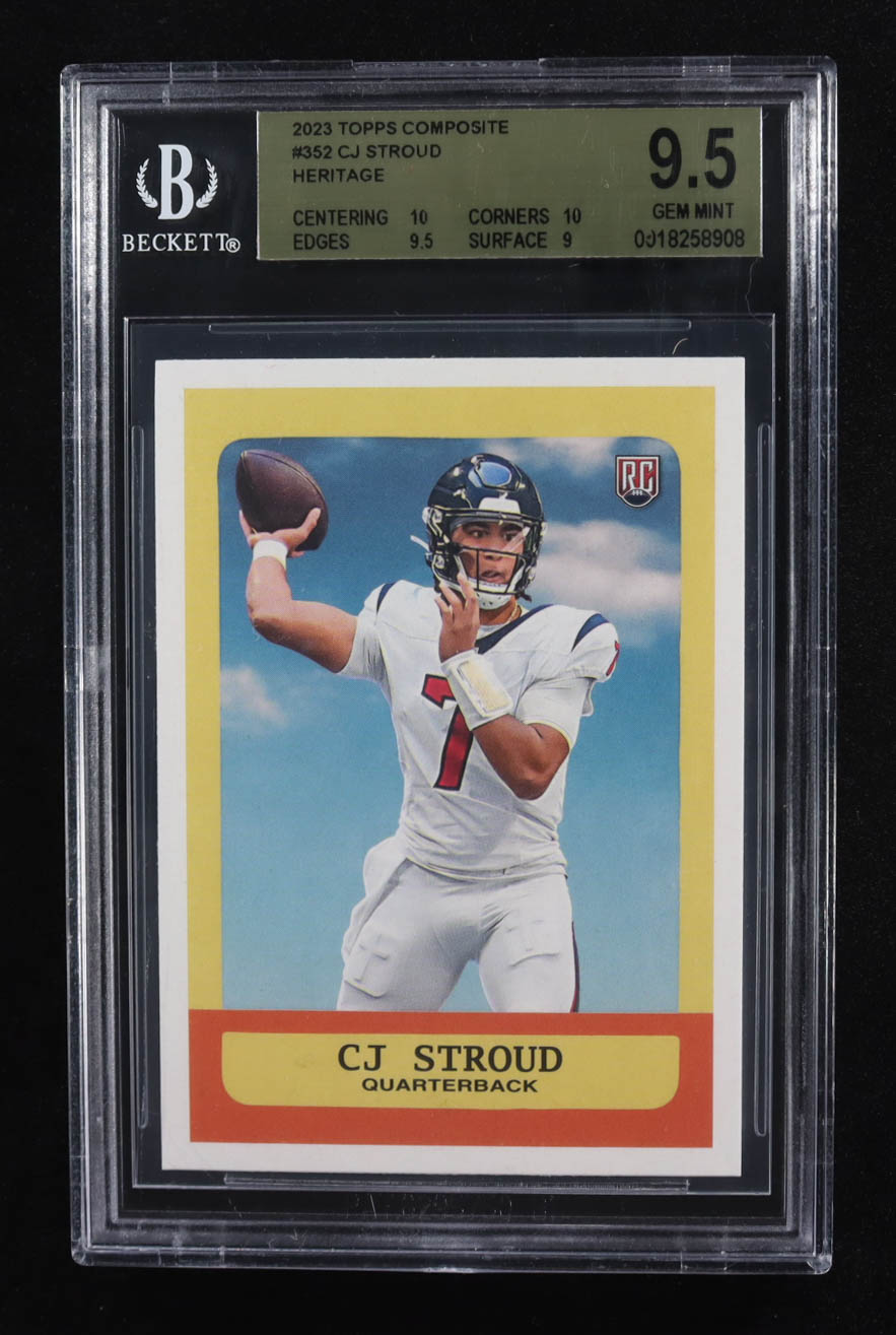 CJ Stroud 2023 Topps Composite Heritage #352 RC (BGS 9.5) at PristineAuction.com CJ Stroud 2023 Topps Composite Heritage #352 RC (BGS 9.5) at PristineAuction.com