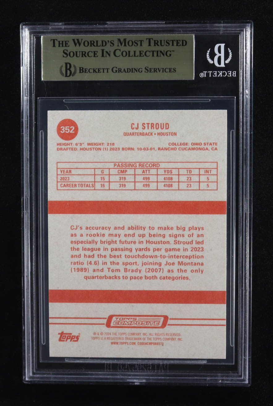 CJ Stroud 2023 Topps Composite Heritage #352 RC (BGS 9.5) at PristineAuction.com CJ Stroud 2023 Topps Composite Heritage #352 RC (BGS 9.5) at PristineAuction.com