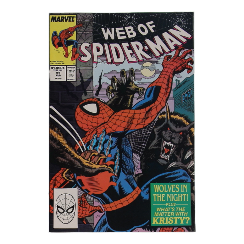 1989 "Web of Spider-Man" Issue #53 Marvel Comic Book at PristineAuction.com 1989 "Web of Spider-Man" Issue #53 Marvel Comic Book at PristineAuction.com