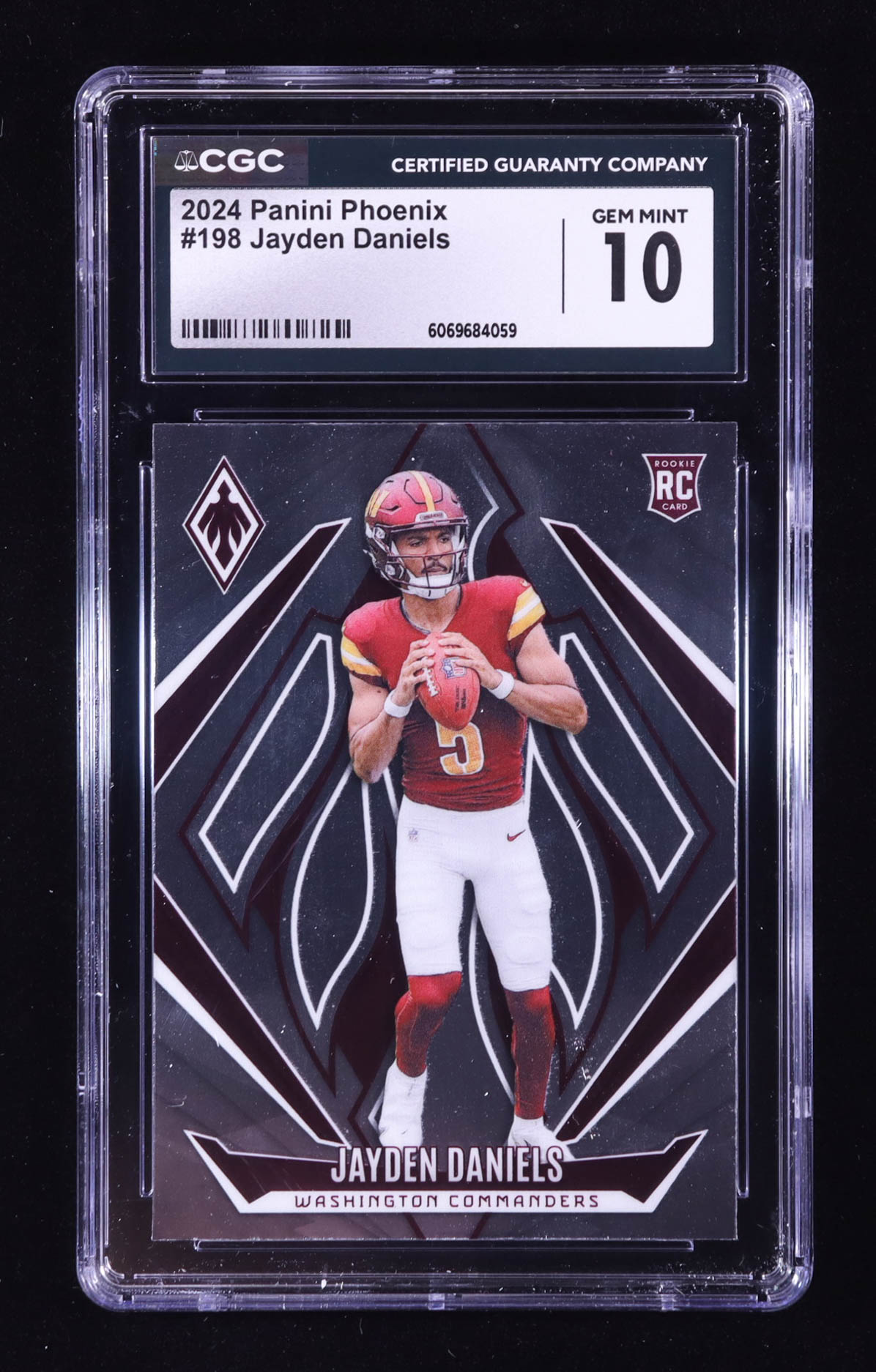 Jayden Daniels 2024 Panini Phoenix #198 RC (CGC 10) at PristineAuction.com Jayden Daniels 2024 Panini Phoenix #198 RC (CGC 10) at PristineAuction.com