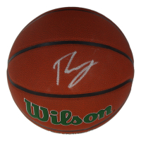 Kristaps Porzingis Signed Celtics Logo Basketball (Beckett) at PristineAuction.com