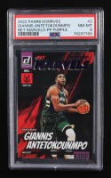 Giannis Antetokounmpo 2022-23 Donruss Net Marvels Press Proof Purple #2 (PSA 8) at PristineAuction.com
