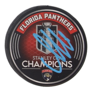 Aleksander Barkov Signed Panthers 2025 Stanley Cup Champions Logo Hockey Puck (Beckett) at PristineAuction.com Aleksander Barkov Signed Panthers 2025 Stanley Cup Champions Logo Hockey Puck (Beckett) at PristineAuction.com