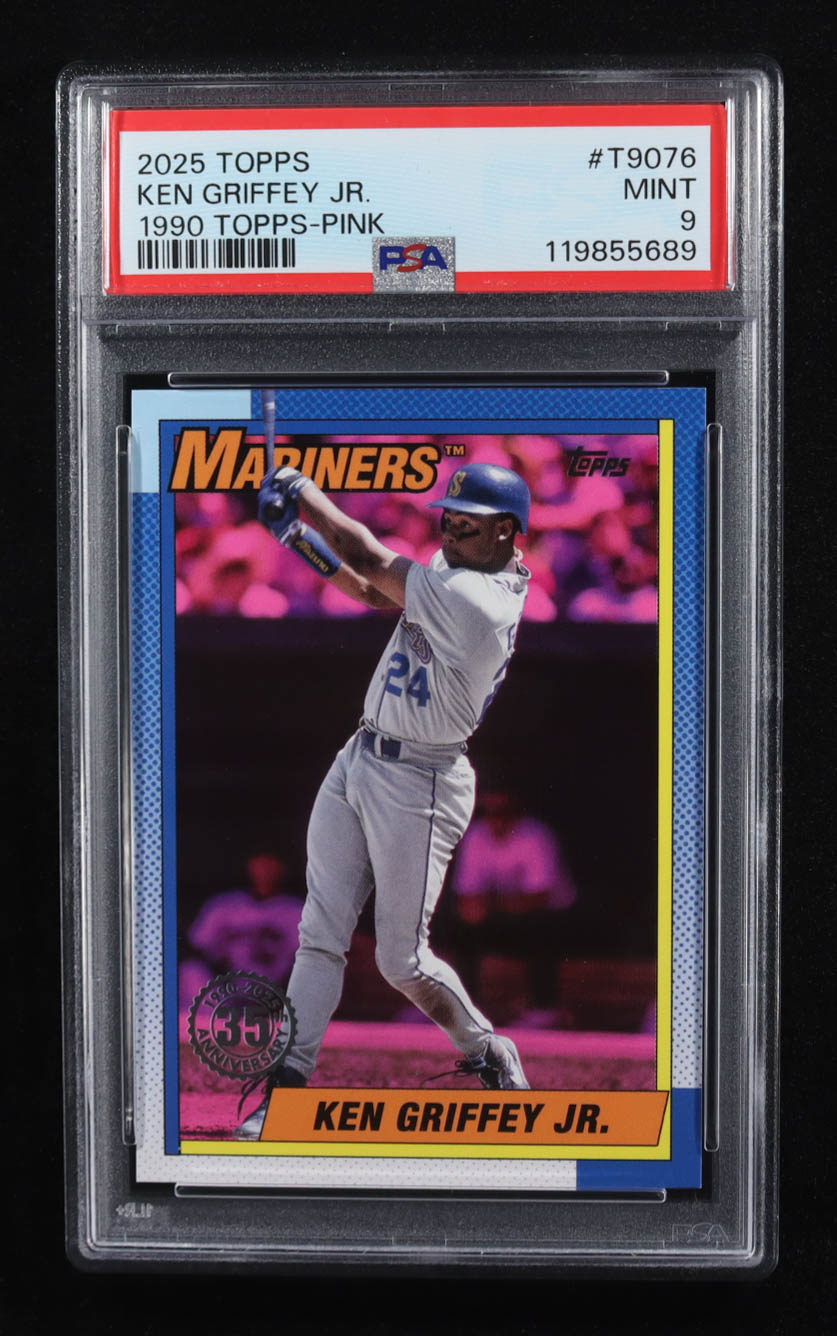 Ken Griffey Jr. 2025 Topps '90 Topps Pink #T9076 (PSA 9) at PristineAuction.com Ken Griffey Jr. 2025 Topps '90 Topps Pink #T9076 (PSA 9) at PristineAuction.com