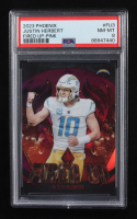 Justin Herbert 2023 Panini Phoenix Fired Up Pink #3 #123/175 (PSA 8) at PristineAuction.com