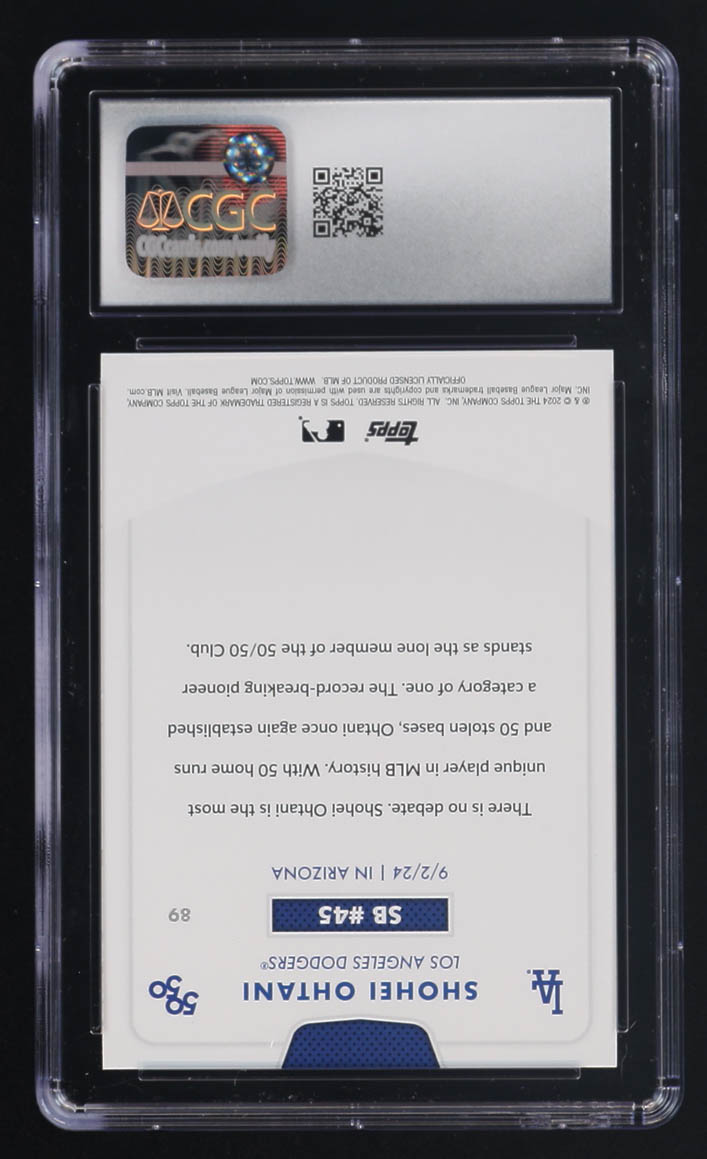Shohei Ohtani 2024 Topps 50/50 #89 (CGC 10) at PristineAuction.com Shohei Ohtani 2024 Topps 50/50 #89 (CGC 10) at PristineAuction.com