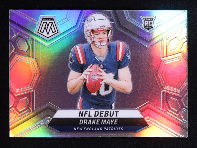 Drake Maye 2024 Panini Mosaic Silver #273 DEB RC at PristineAuction.com Drake Maye 2024 Panini Mosaic Silver #273 DEB RC at PristineAuction.com