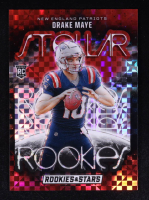 Drake Maye 2024 Rookies and Stars Stellar Rookies Red Plaid #6 RC at PristineAuction.com