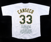 Jose Canseco Signed Career Highlight Stat Jersey (Beckett) at PristineAuction.com