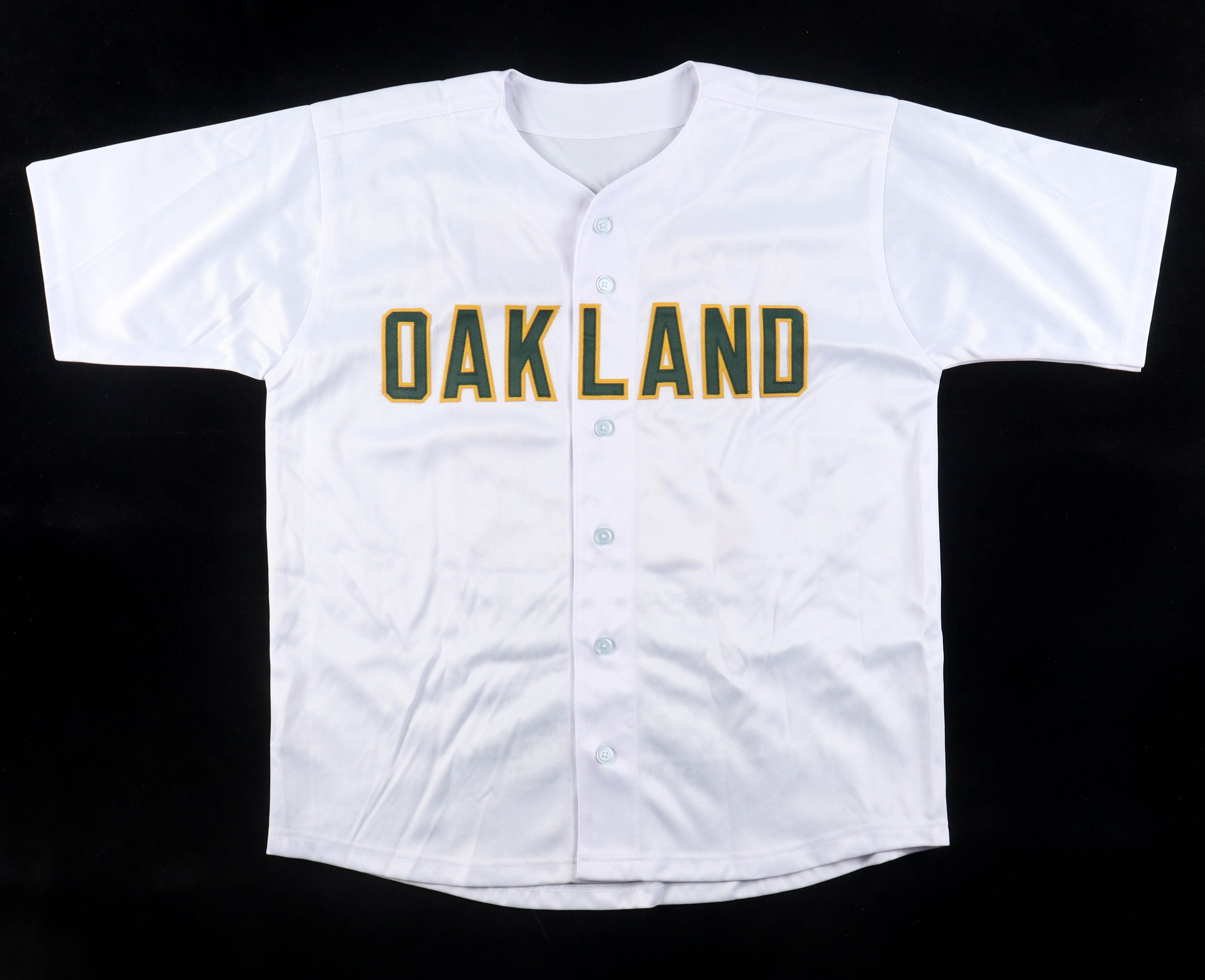 Jose Canseco Signed Career Highlight Stat Jersey (Beckett) at PristineAuction.com Jose Canseco Signed Career Highlight Stat Jersey (Beckett) at PristineAuction.com