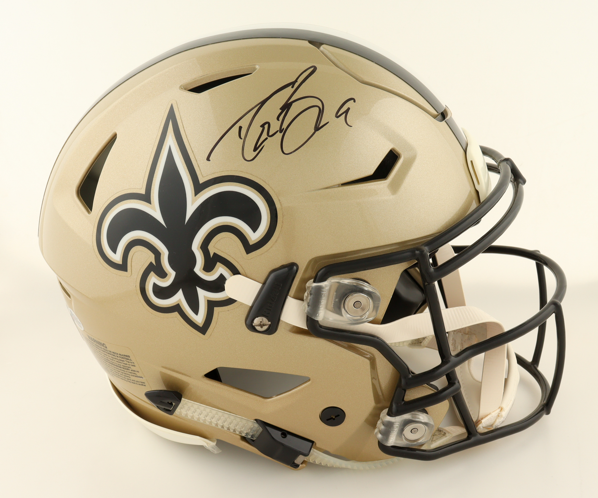 Drew Brees Signed Saints Full-Size Authentic On-Field Speed-Flex Helmet (Beckett) at PristineAuction.com Drew Brees Signed Saints Full-Size Authentic On-Field Speed-Flex Helmet (Beckett) at PristineAuction.com