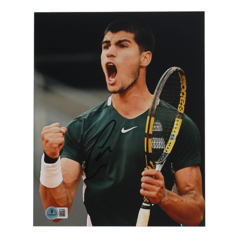 Carlos Alcaraz Signed 8x10 Photo (Beckett) at PristineAuction.com Carlos Alcaraz Signed 8x10 Photo (Beckett) at PristineAuction.com