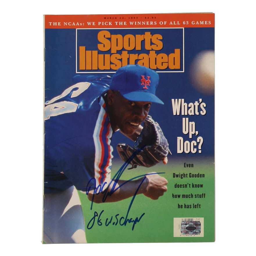 Dwight 'Doc' Gooden Signed March 22, 1993 "Sports Illustrated" Magazine Inscribed "86 W.S Champs" (Wilder) at PristineAuction.com Dwight 'Doc' Gooden Signed March 22, 1993 "Sports Illustrated" Magazine Inscribed "86 W.S Champs" (Wilder) at PristineAuction.com
