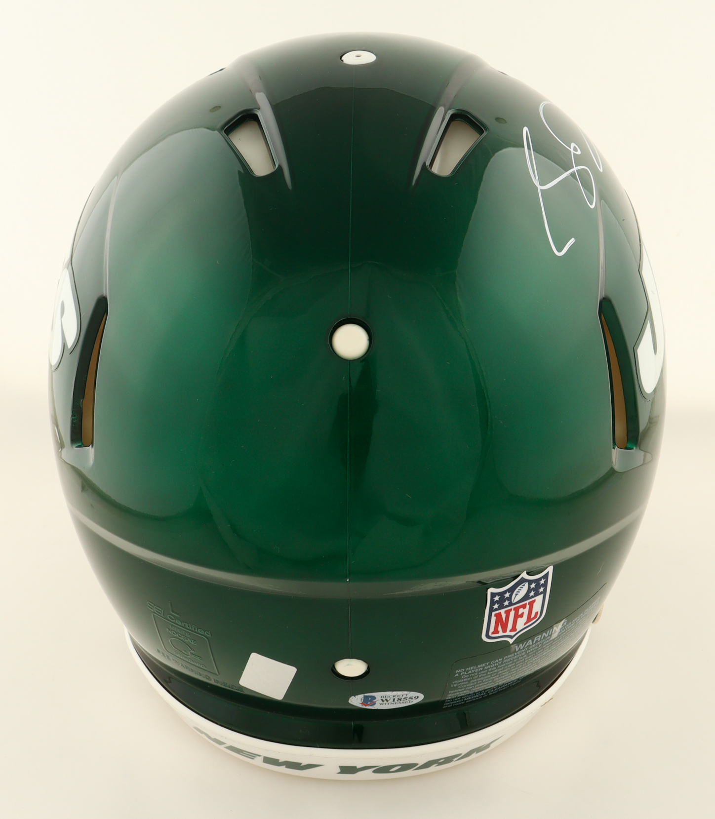 Joe Namath & Sam Darnold Signed Jets Full-Size Authentic On-Field Speed Helmet (Beckett & Darnold) at PristineAuction.com Joe Namath & Sam Darnold Signed Jets Full-Size Authentic On-Field Speed Helmet (Beckett & Darnold) at PristineAuction.com