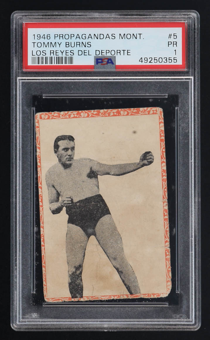 Tommy Burns 1946 Propagandas Montiel Los Reyes Del Deporte #5 (PSA 1) at PristineAuction.com Tommy Burns 1946 Propagandas Montiel Los Reyes Del Deporte #5 (PSA 1) at PristineAuction.com