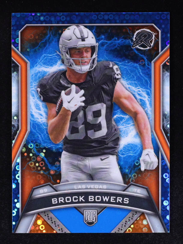 Brock Bowers 2024 Topps Resurgence Blue and Orange Spark #147 RC at PristineAuction.com Brock Bowers 2024 Topps Resurgence Blue and Orange Spark #147 RC at PristineAuction.com