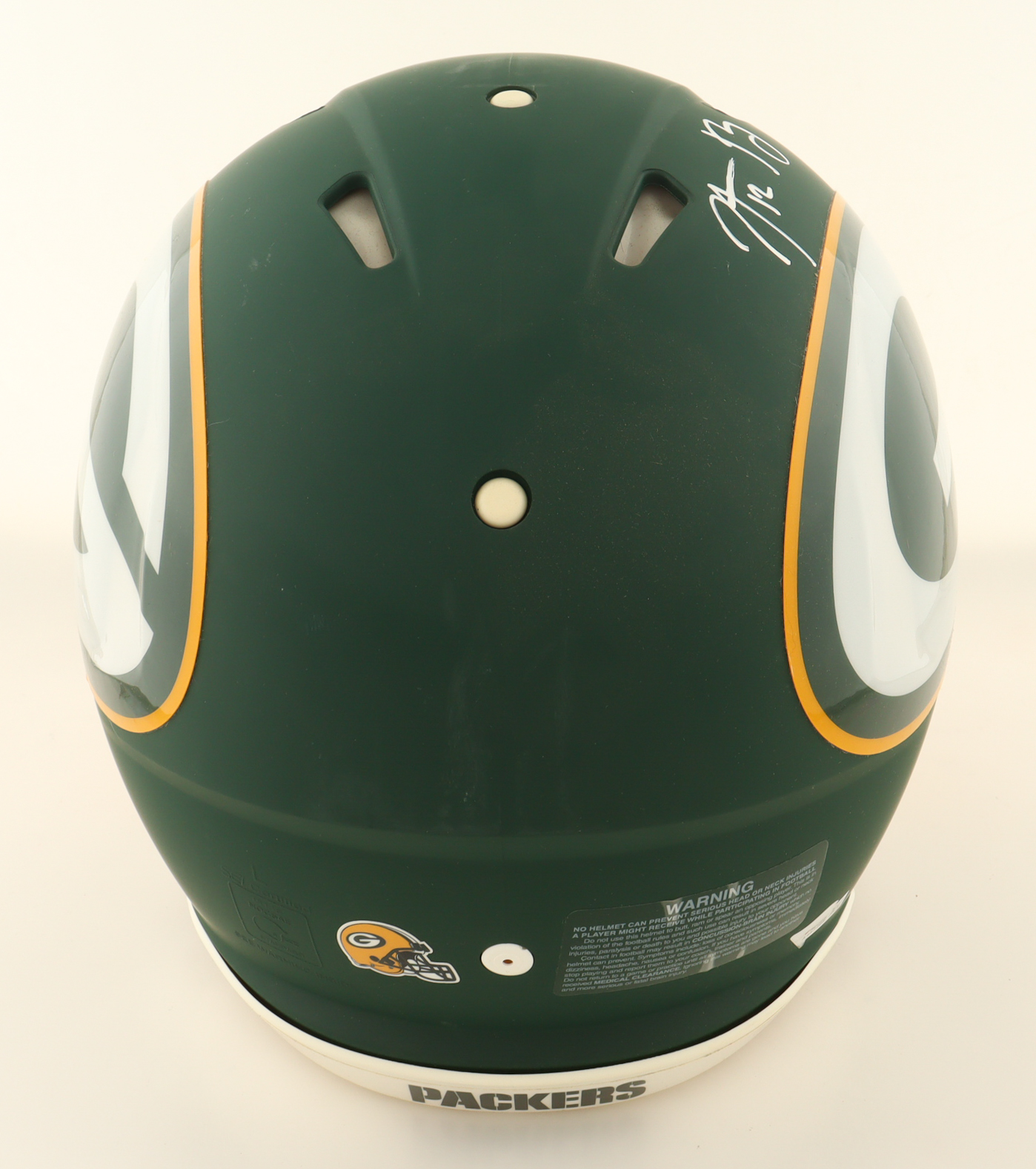 Aaron Rodgers Signed Packers Authentic On-Field AMP Alternate Full-Size Speed Helmet (Fanatics) at PristineAuction.com Aaron Rodgers Signed Packers Authentic On-Field AMP Alternate Full-Size Speed Helmet (Fanatics) at PristineAuction.com