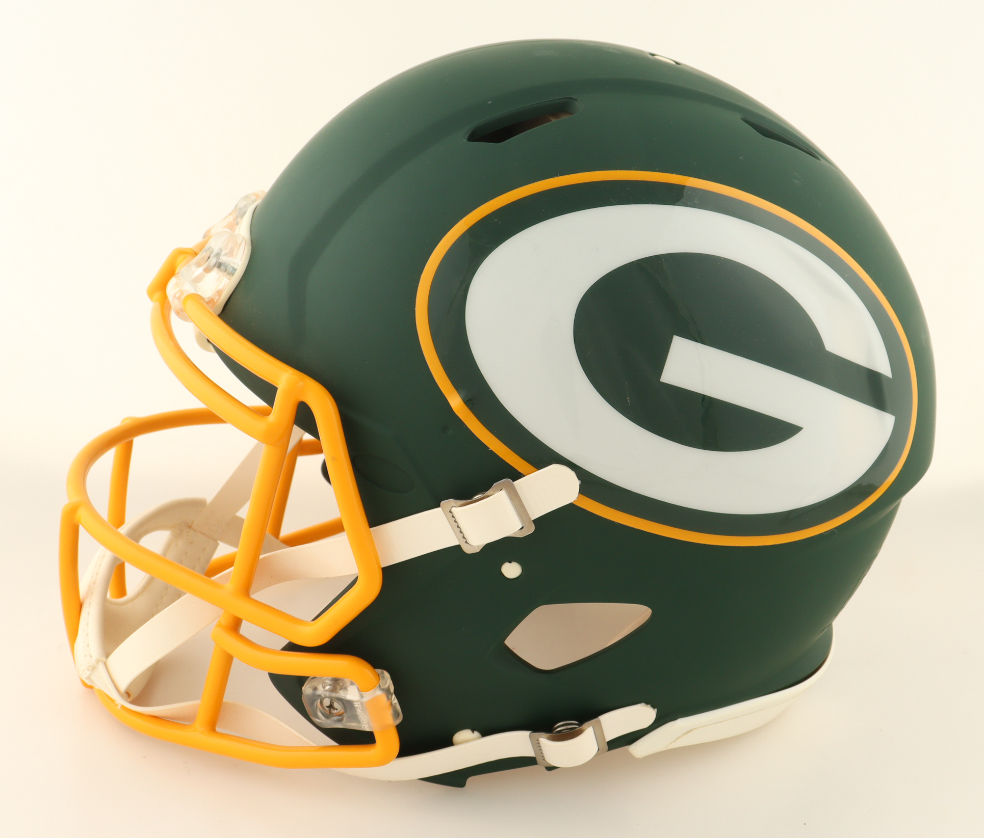 Aaron Rodgers Signed Packers Authentic On-Field AMP Alternate Full-Size Speed Helmet (Fanatics) at PristineAuction.com Aaron Rodgers Signed Packers Authentic On-Field AMP Alternate Full-Size Speed Helmet (Fanatics) at PristineAuction.com