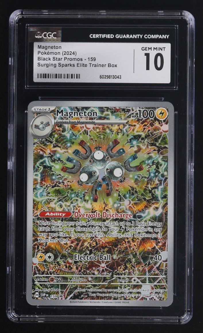 Magneton 2023-24 Pokemon Scarlet and Violet Black Star Promos #159 (CGC 10) at PristineAuction.com Magneton 2023-24 Pokemon Scarlet and Violet Black Star Promos #159 (CGC 10) at PristineAuction.com