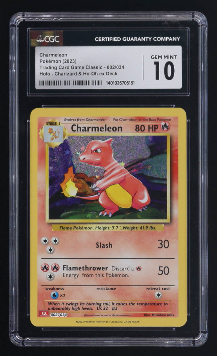 Charmeleon 2023 Pokemon Japanese Trading Card Game Classic Charizard & Ho-Oh ex Deck #002 (CGC 10) at PristineAuction.com Charmeleon 2023 Pokemon Japanese Trading Card Game Classic Charizard & Ho-Oh ex Deck #002 (CGC 10) at PristineAuction.com