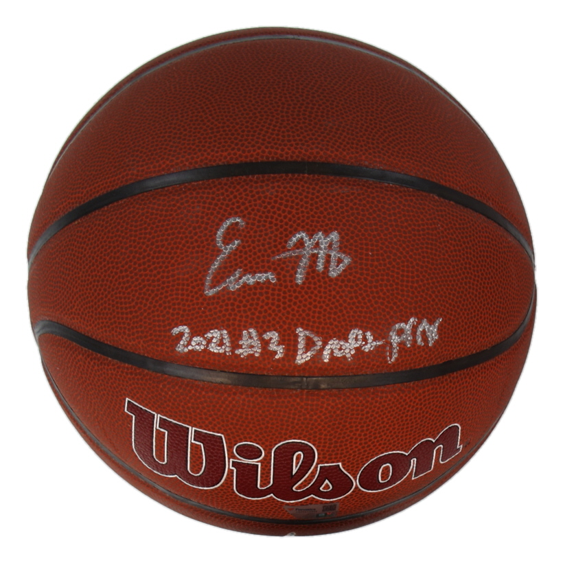 Evan Mobley Signed Cavaliers Logo Basketball Inscribed "2021 #3 Pick" (Fanatics) at PristineAuction.com Evan Mobley Signed Cavaliers Logo Basketball Inscribed "2021 #3 Pick" (Fanatics) at PristineAuction.com