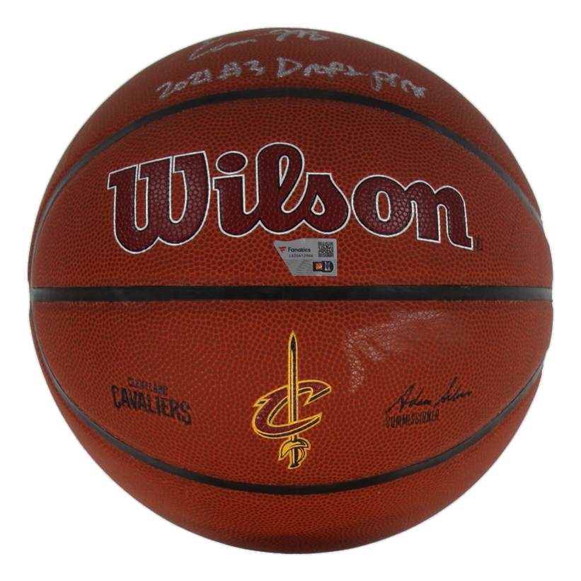 Evan Mobley Signed Cavaliers Logo Basketball Inscribed "2021 #3 Pick" (Fanatics) at PristineAuction.com Evan Mobley Signed Cavaliers Logo Basketball Inscribed "2021 #3 Pick" (Fanatics) at PristineAuction.com