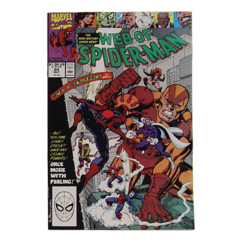 1990 "Web of Spider-Man" Issue #64 Marvel Comic Book at PristineAuction.com 1990 "Web of Spider-Man" Issue #64 Marvel Comic Book at PristineAuction.com