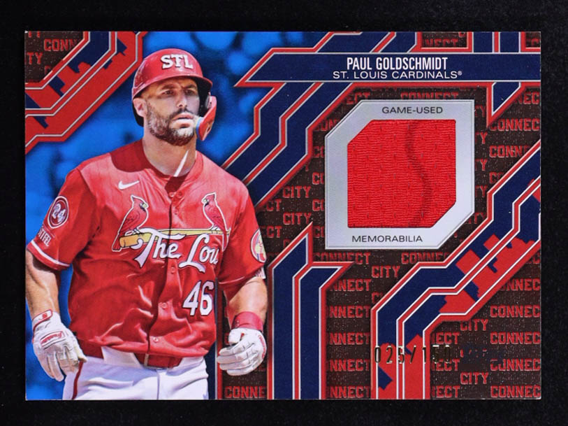Paul Goldschmidt 2025 Topps City Connect Swatches Blue S2 #CC2PG #025/150 at PristineAuction.com Paul Goldschmidt 2025 Topps City Connect Swatches Blue S2 #CC2PG #025/150 at PristineAuction.com
