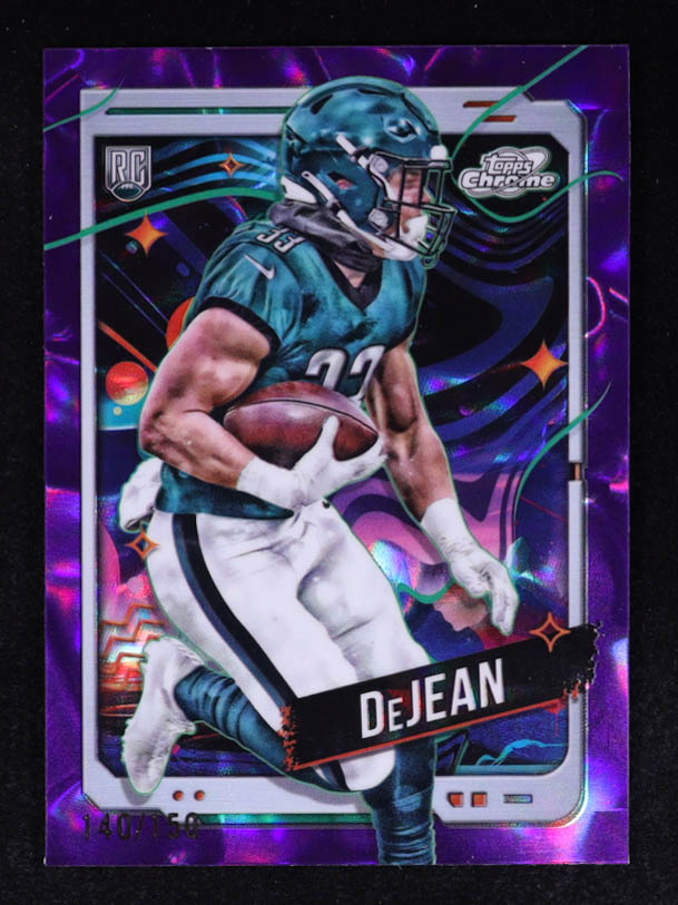 Cooper DeJean 2024 Topps Cosmic Chrome Purple Nebula Refractors #177 #140/150 RC at PristineAuction.com Cooper DeJean 2024 Topps Cosmic Chrome Purple Nebula Refractors #177 #140/150 RC at PristineAuction.com