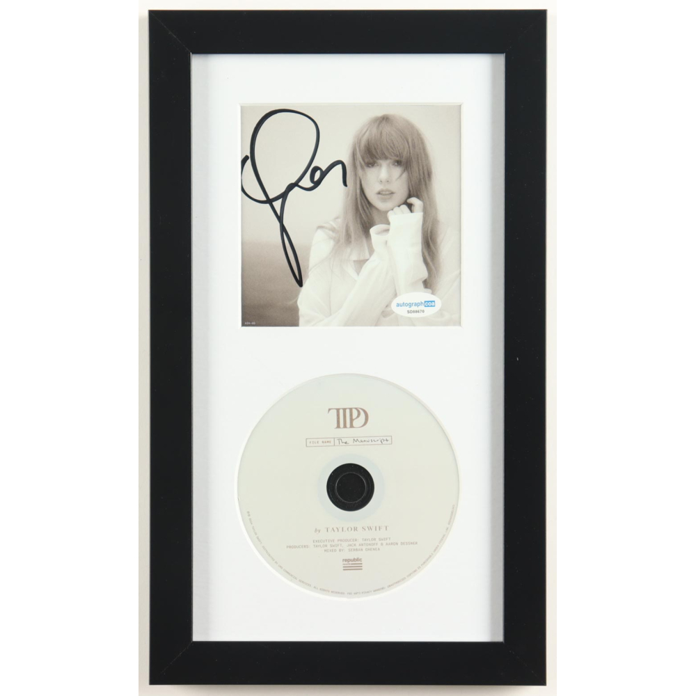 Taylor Swift Signed "The Tortured Poets Department" Custom Framed CD Insert Display (ACOA) at PristineAuction.com