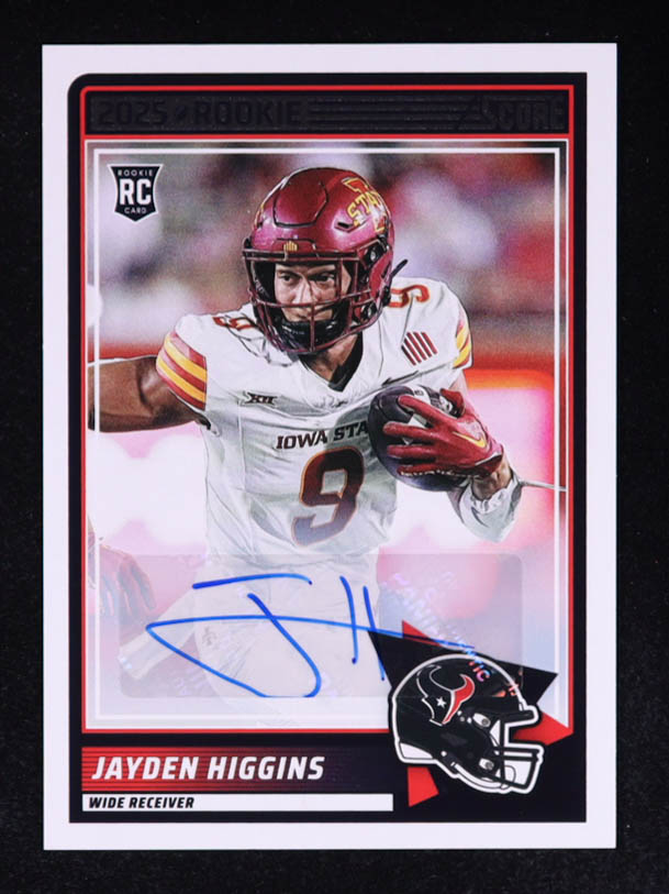 Jayden Higgins 2025 Score Rookie Signatures #55 RC at PristineAuction.com Jayden Higgins 2025 Score Rookie Signatures #55 RC at PristineAuction.com