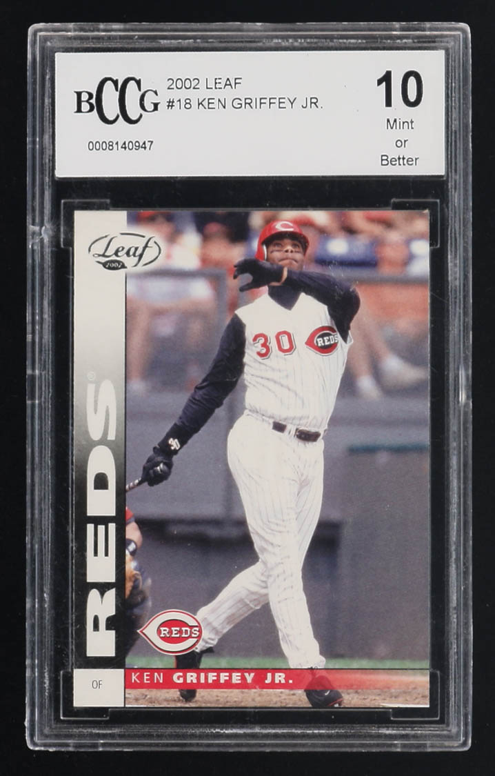 Ken Griffey Jr. 2002 Leaf #18 (BCCG 10) at PristineAuction.com Ken Griffey Jr. 2002 Leaf #18 (BCCG 10) at PristineAuction.com