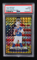 Josh Allen 2024 Panini Mosaic Mosaic Reactive Yellow #254 NP (PSA 10) at PristineAuction.com