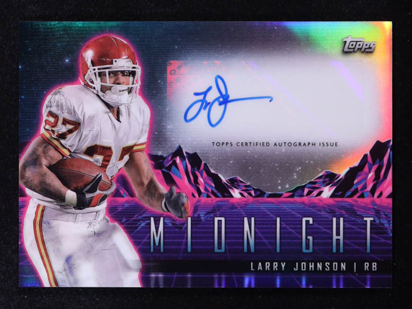 Larry Johnson 2024 Topps Midnight Horizon Signatures #HZS-J at PristineAuction.com Larry Johnson 2024 Topps Midnight Horizon Signatures #HZS-J at PristineAuction.com