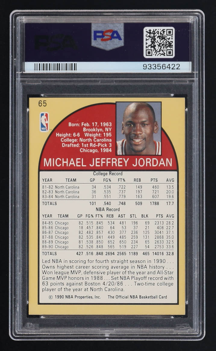 Michael Jordan 1990 Hoops #65 (PSA 8) at PristineAuction.com Michael Jordan 1990 Hoops #65 (PSA 8) at PristineAuction.com
