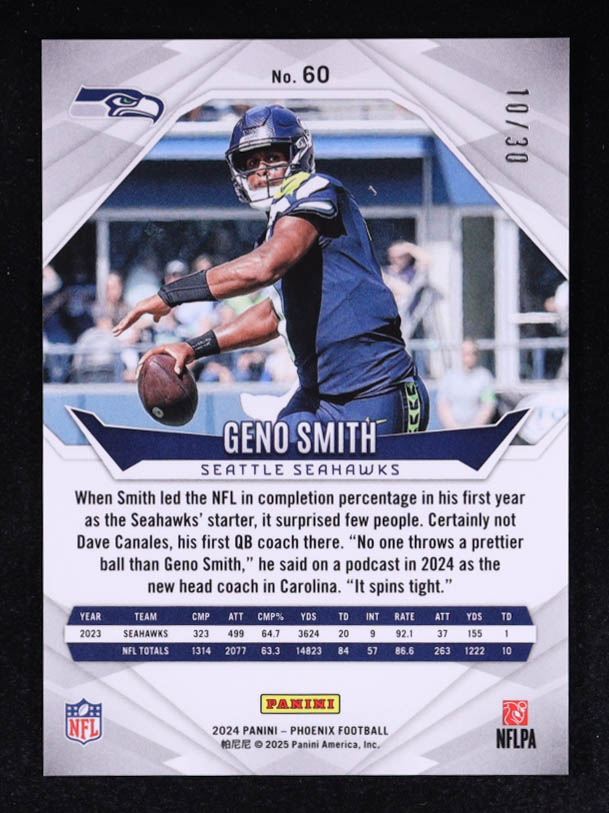 Geno Smith 2024 Panini Phoenix Green Hyper #60 #10/30 at PristineAuction.com Geno Smith 2024 Panini Phoenix Green Hyper #60 #10/30 at PristineAuction.com
