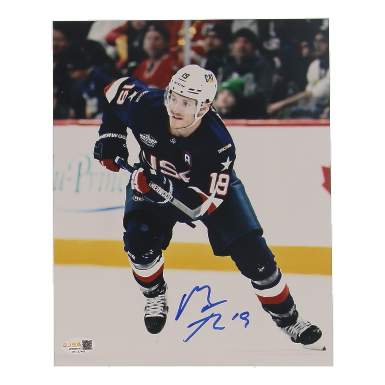Matthew Tkachuk Signed Team USA 8x10 Photo (JSA) at PristineAuction.com Matthew Tkachuk Signed Team USA 8x10 Photo (JSA) at PristineAuction.com