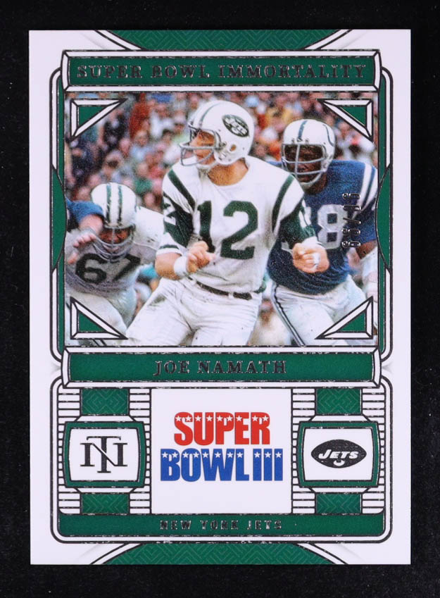 Joe Namath 2024 Panini National Treasures Super Bowl Immortality #2 #98/99 at PristineAuction.com Joe Namath 2024 Panini National Treasures Super Bowl Immortality #2 #98/99 at PristineAuction.com