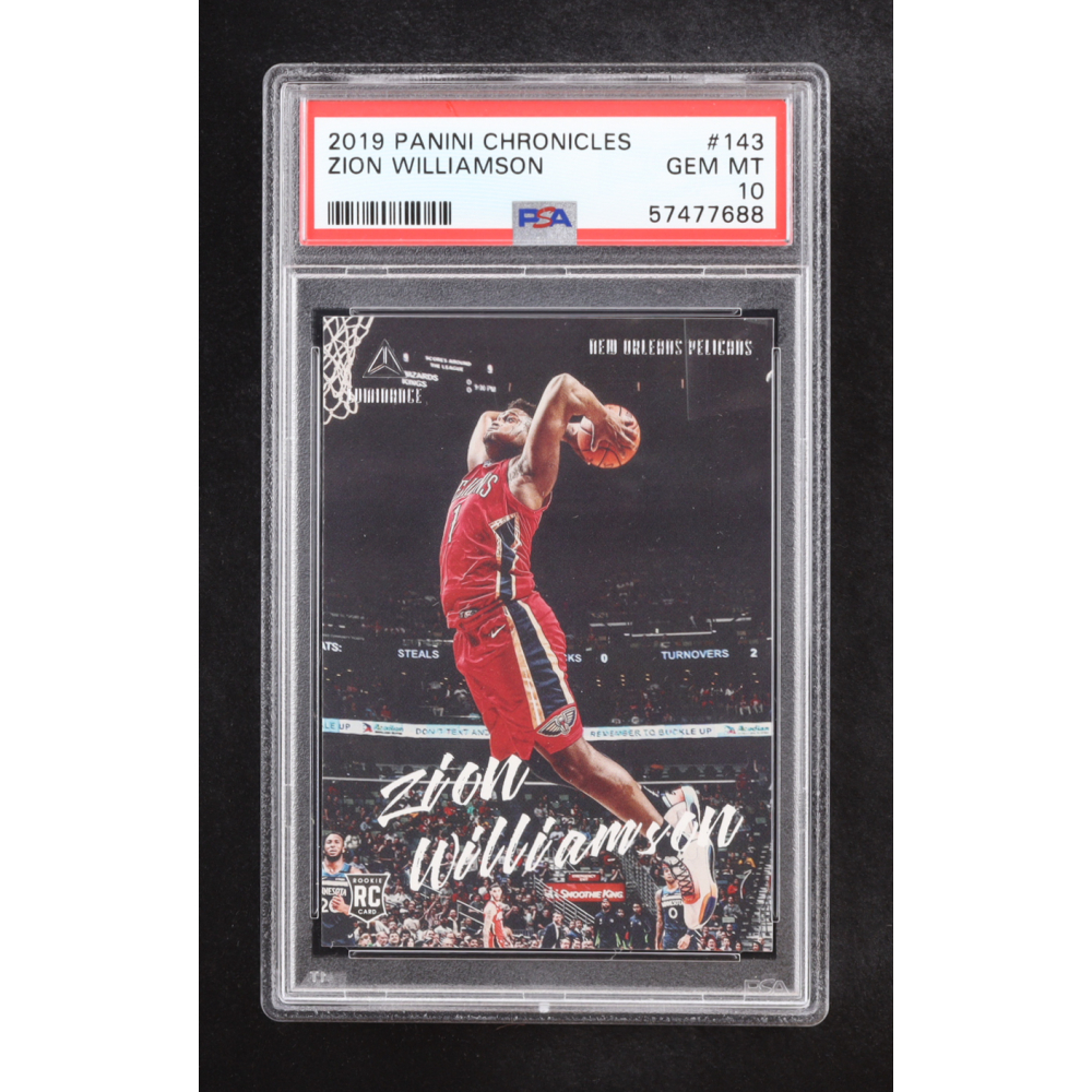 Zion Williamson 2019 Panini Chronicles Luminance #143 RC (PSA 10) at PristineAuction.com